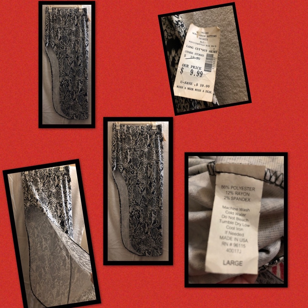 Skirt snake skin print